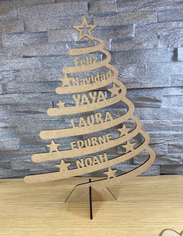 árbol navidad madera nombres